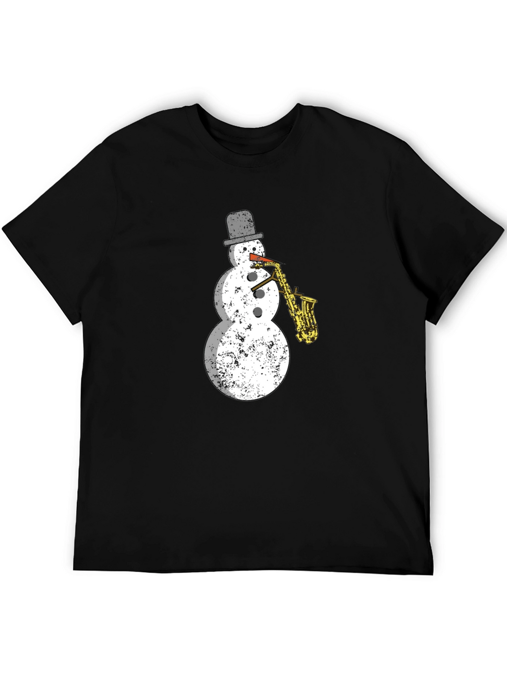 Snowman Saxophone T-Shirt - Holiday Cool!