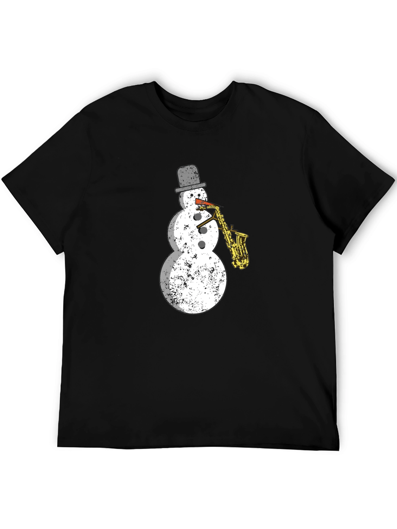Snowman Saxophone T-Shirt - Holiday Cool!
