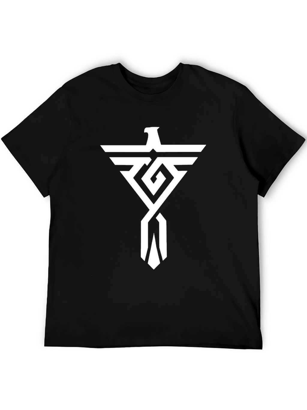 Stylish Graphic Tee - Black Cotton Blend