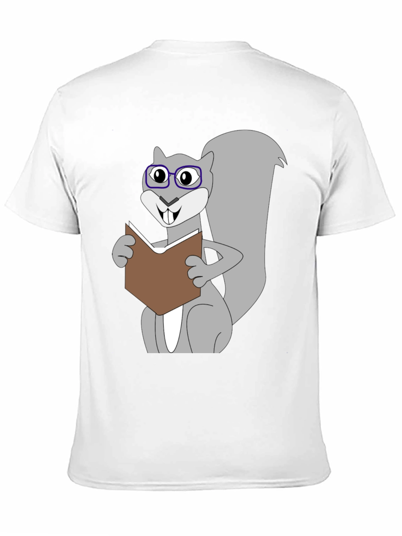 Funny Squirrel Reading Book Graphic T-Shirt