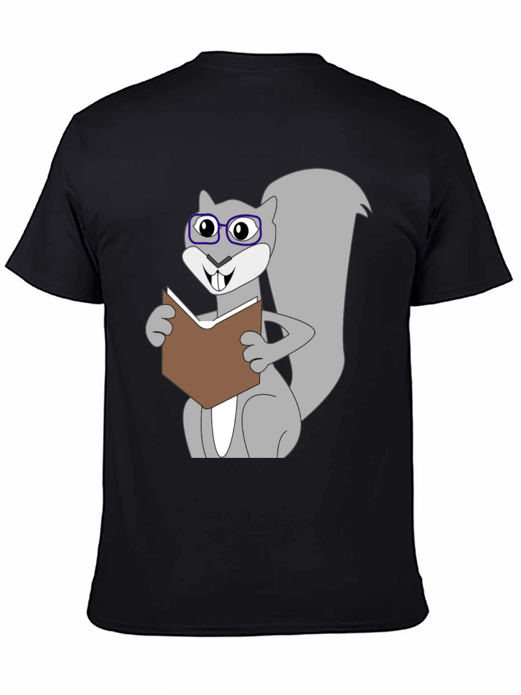 Funny Squirrel Reading Book Graphic T-Shirt