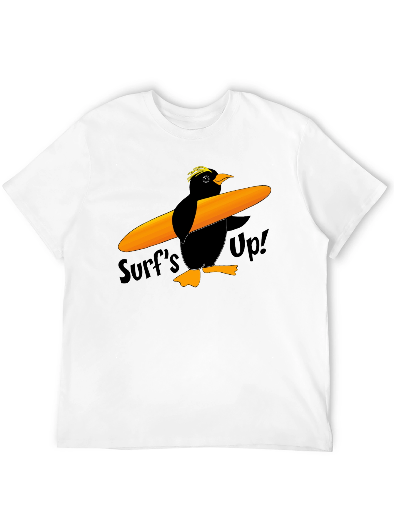 Surfs Up Penguin Graphic T-Shirt