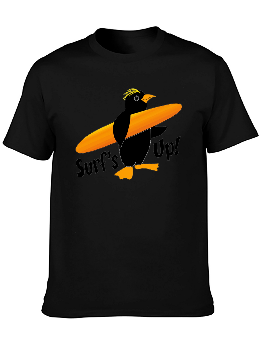 Surfs Up Penguin Graphic T-Shirt