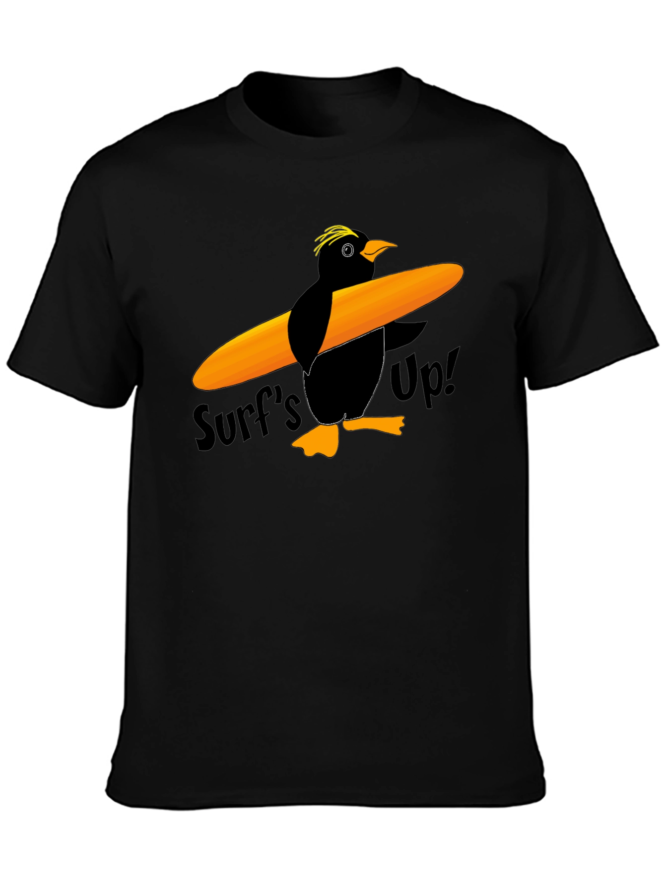 Surfs Up Penguin Graphic T-Shirt