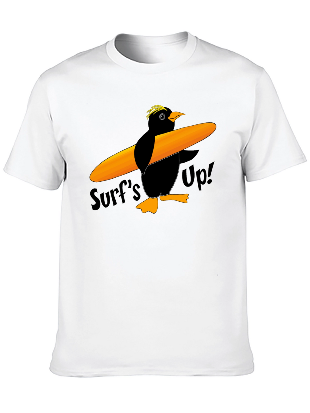 Surfs Up Penguin Graphic T-Shirt