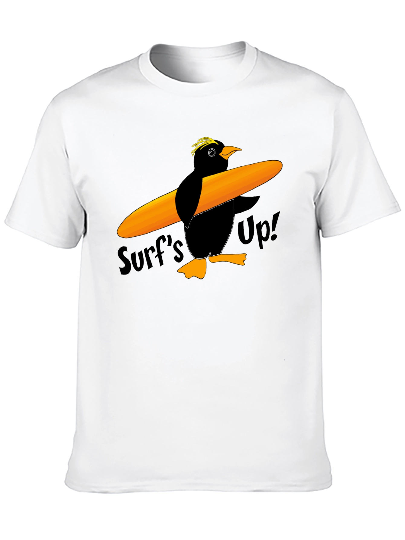 Surfs Up Penguin Graphic T-Shirt