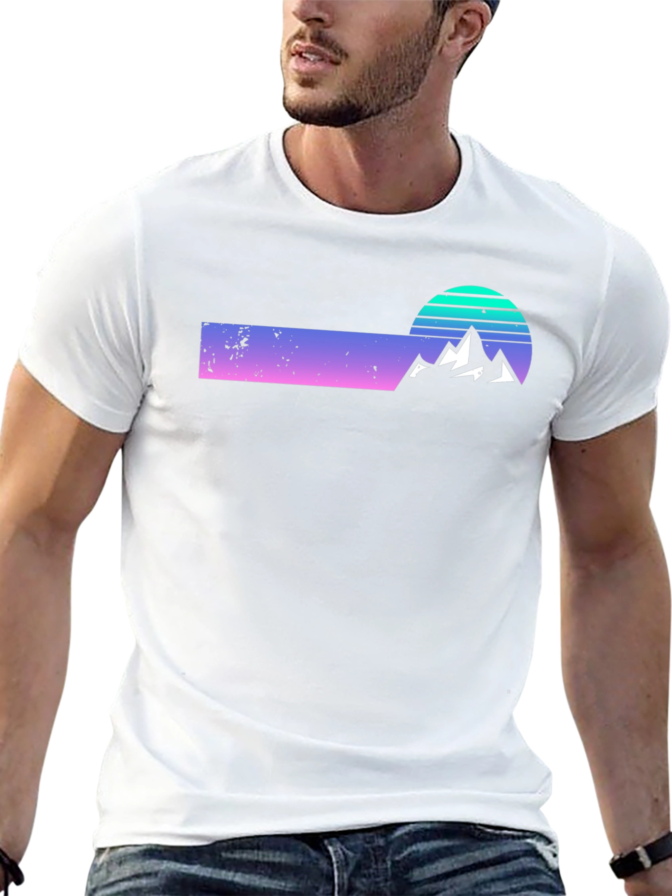 Retro Mountain Sunset T-Shirt