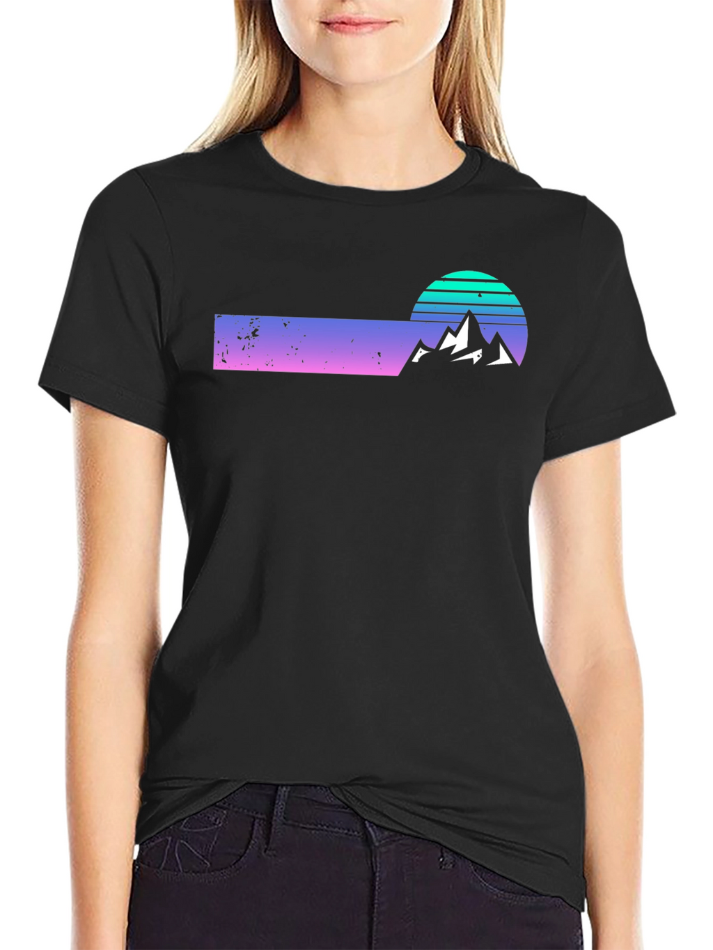 Retro Mountain Sunset T-Shirt