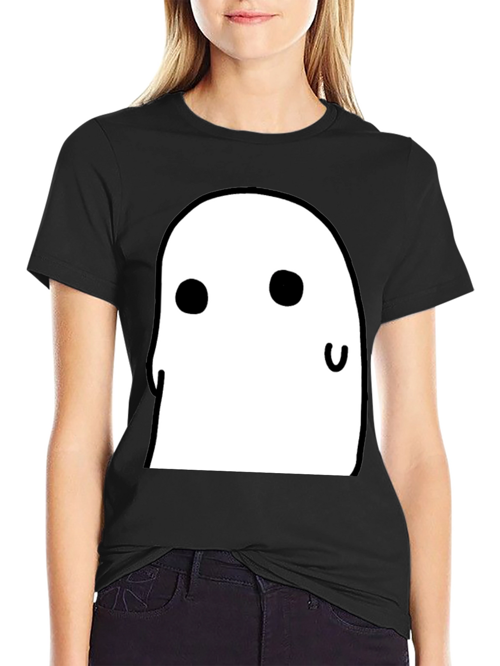 Cute Ghost Graphic Tee - Halloween Spooky Season T-Shirt