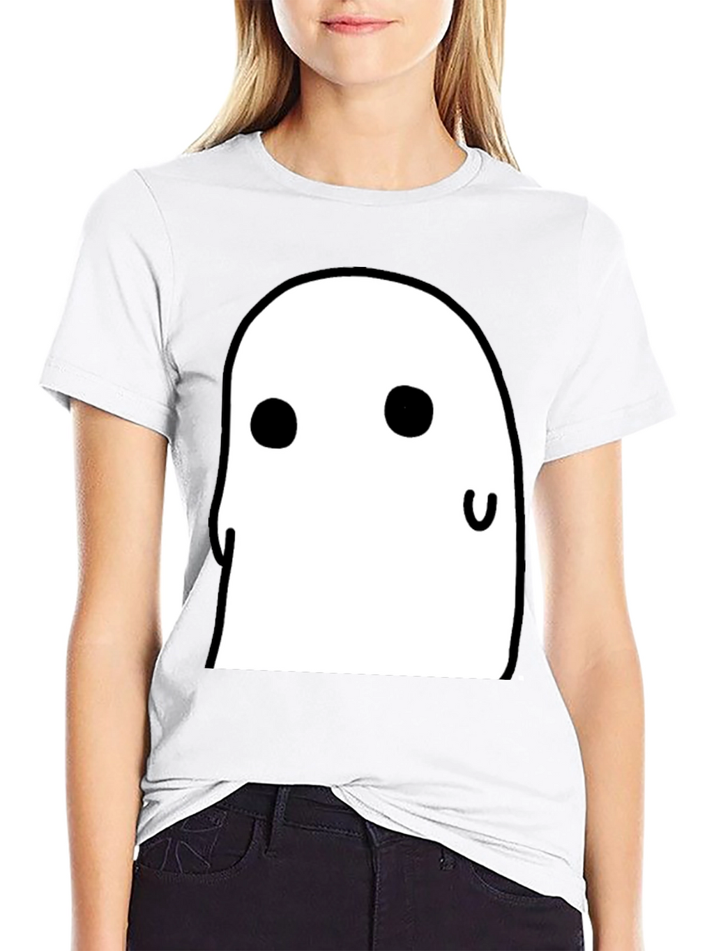 Cute Ghost Graphic Tee - Halloween Spooky Season T-Shirt