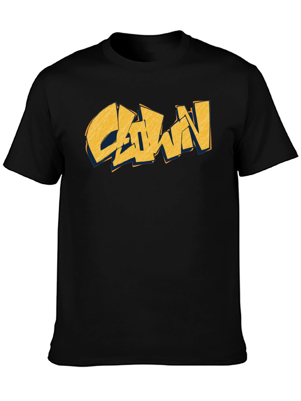 Clown Graphic Print Black T-Shirt