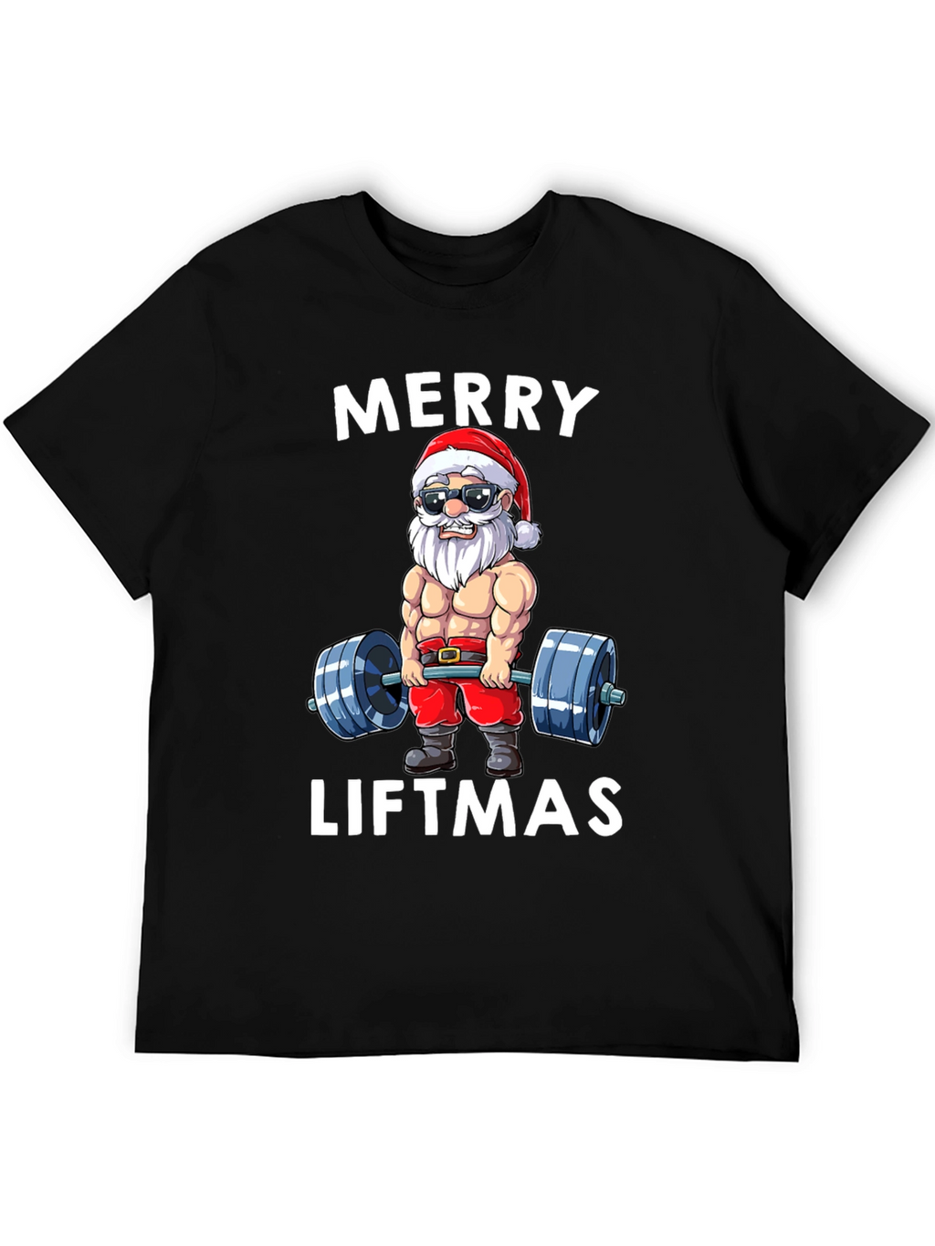 Merry Liftmas Graphic T-Shirt - Santa Workout