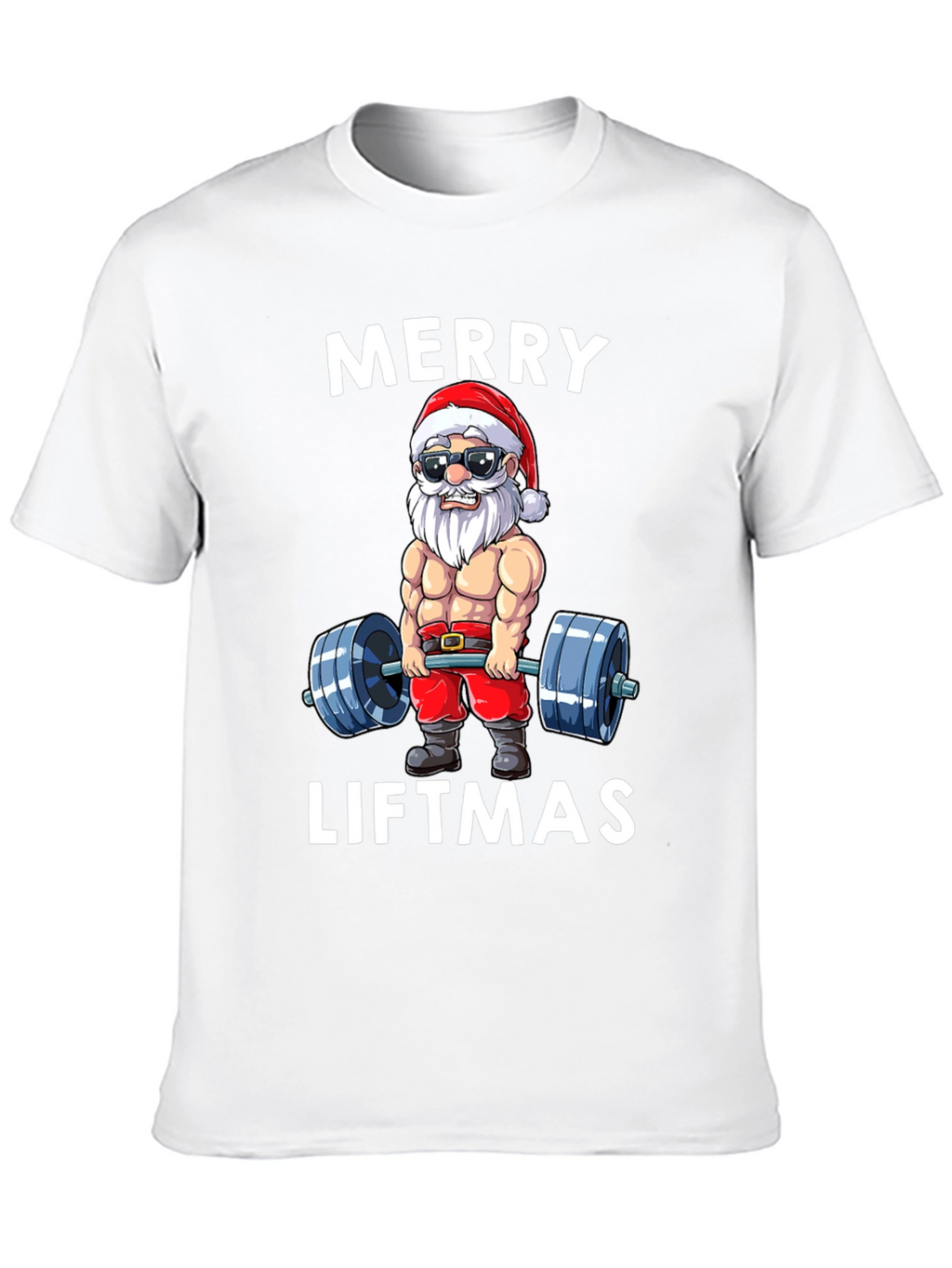 Merry Liftmas Graphic T-Shirt - Santa Workout