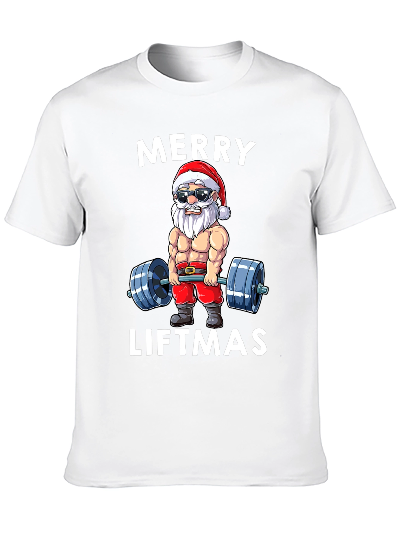 Merry Liftmas Graphic T-Shirt - Santa Workout