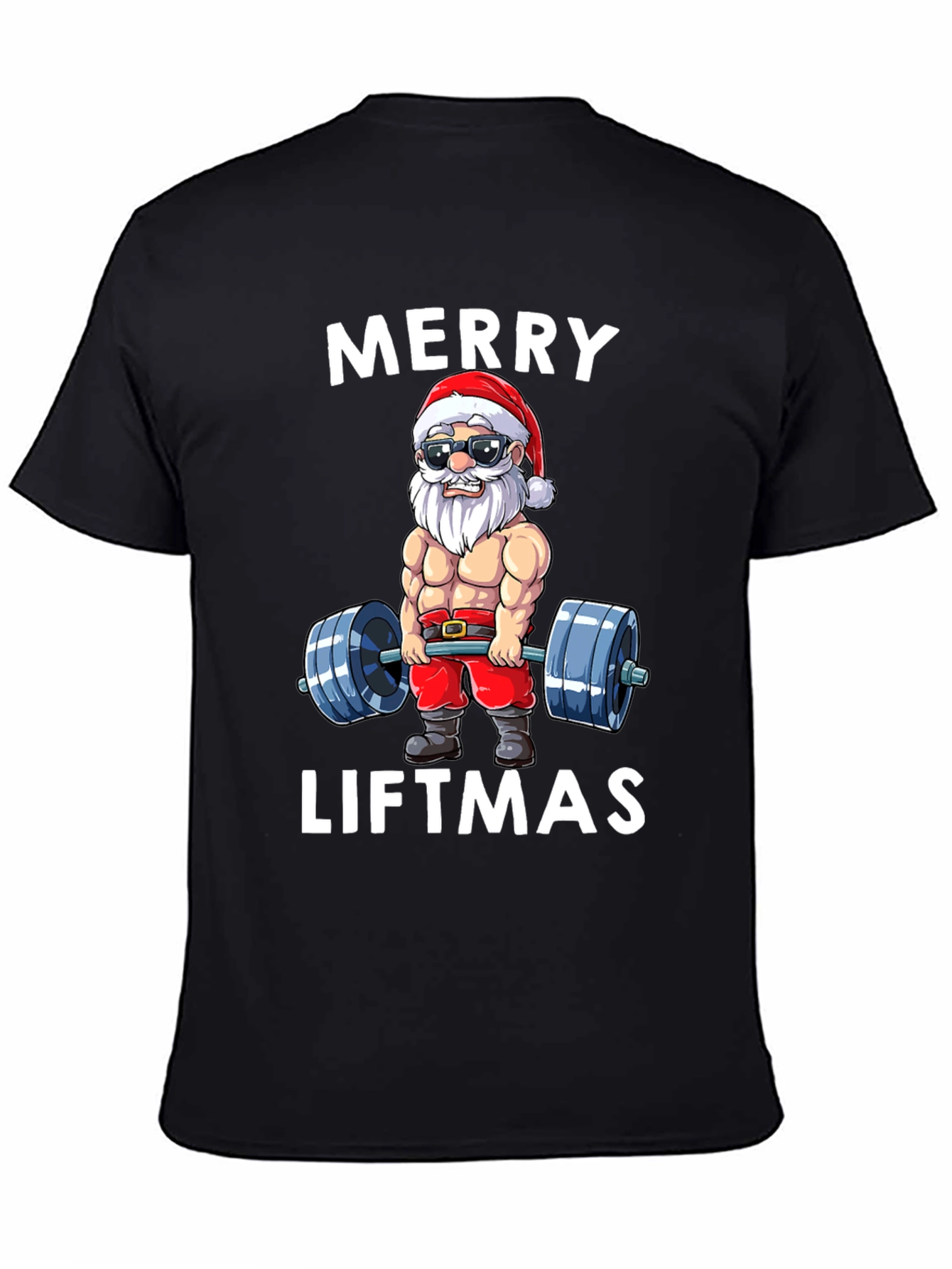 Merry Liftmas Graphic T-Shirt - Santa Workout