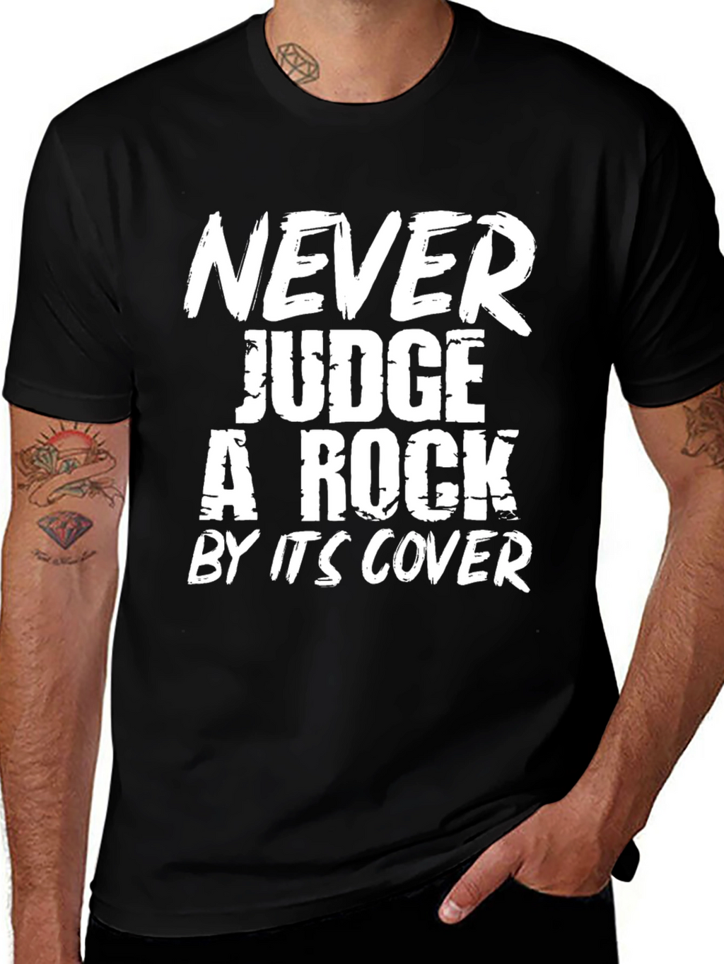 Never Judge a Rock Black T-Shirt