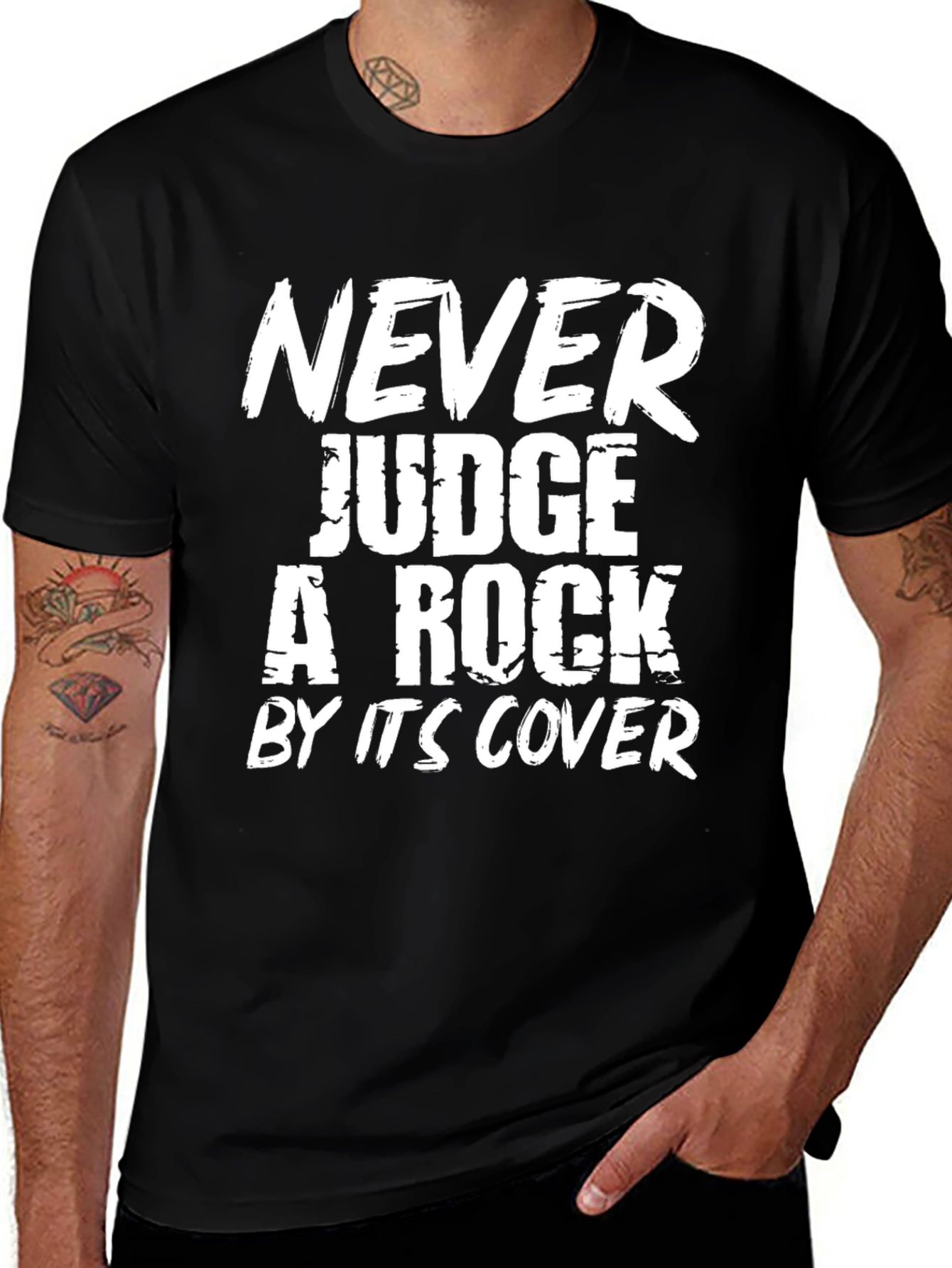Never Judge a Rock Black T-Shirt