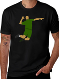 Volleyball Silhouette Graphic T-Shirt - Sporty Design