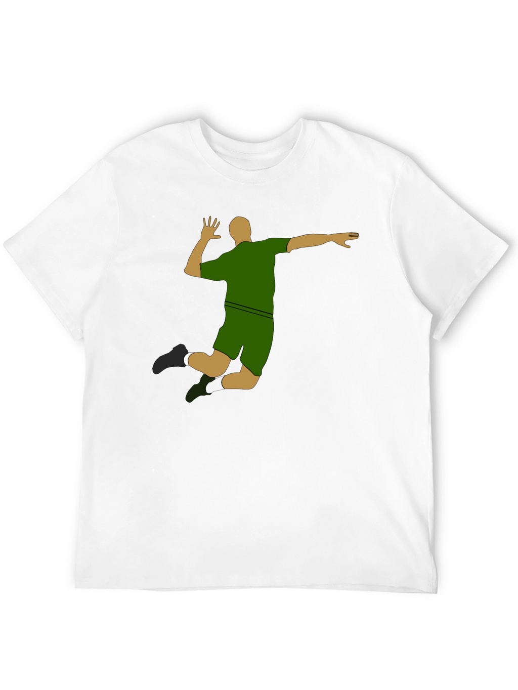 Volleyball Silhouette Graphic T-Shirt - Sporty Design