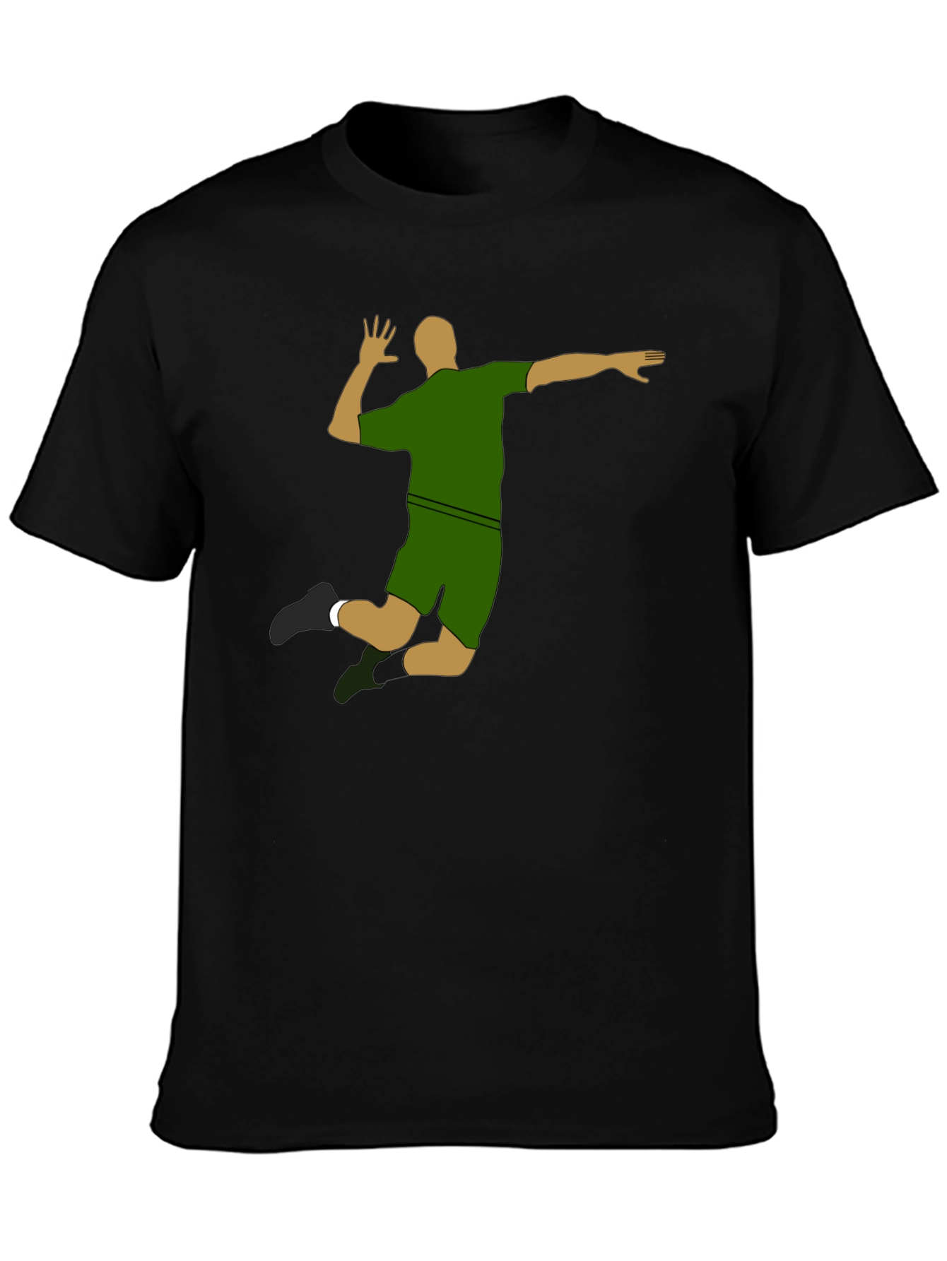 Volleyball Silhouette Graphic T-Shirt - Sporty Design