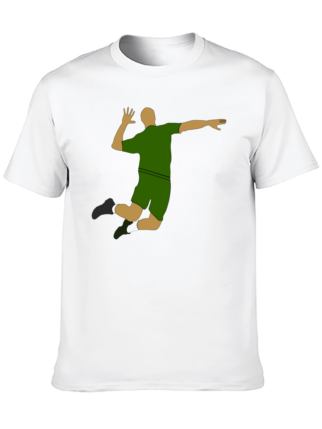 Volleyball Silhouette Graphic T-Shirt - Sporty Design