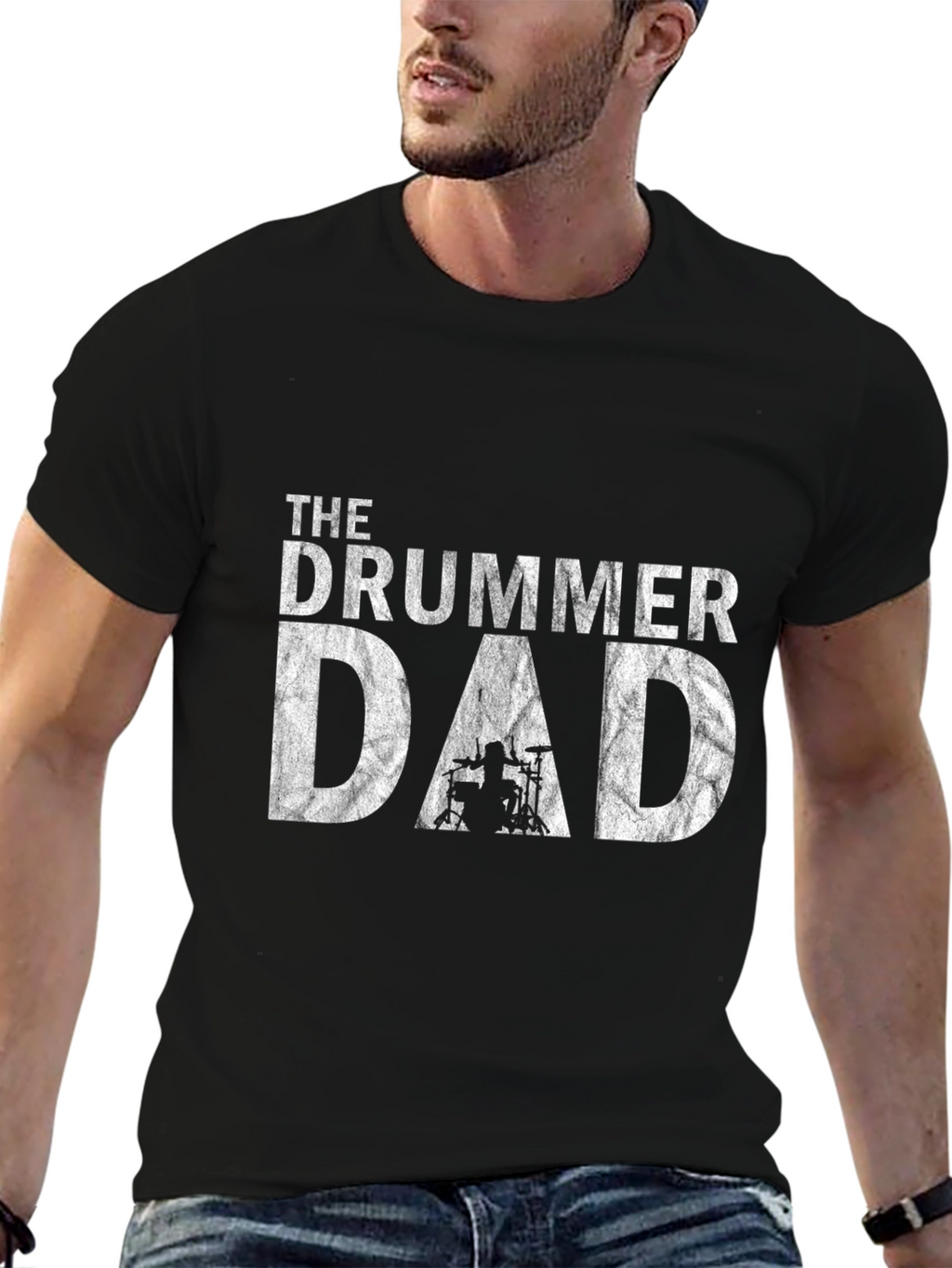 The Drummer Dad Graphic T-Shirt - Musician Father Tee