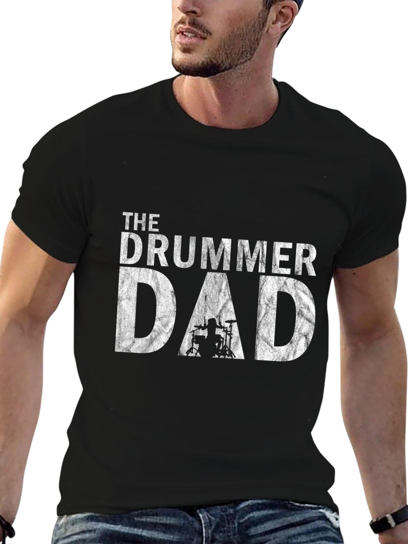 The Drummer Dad Graphic T-Shirt - Musician Father Tee