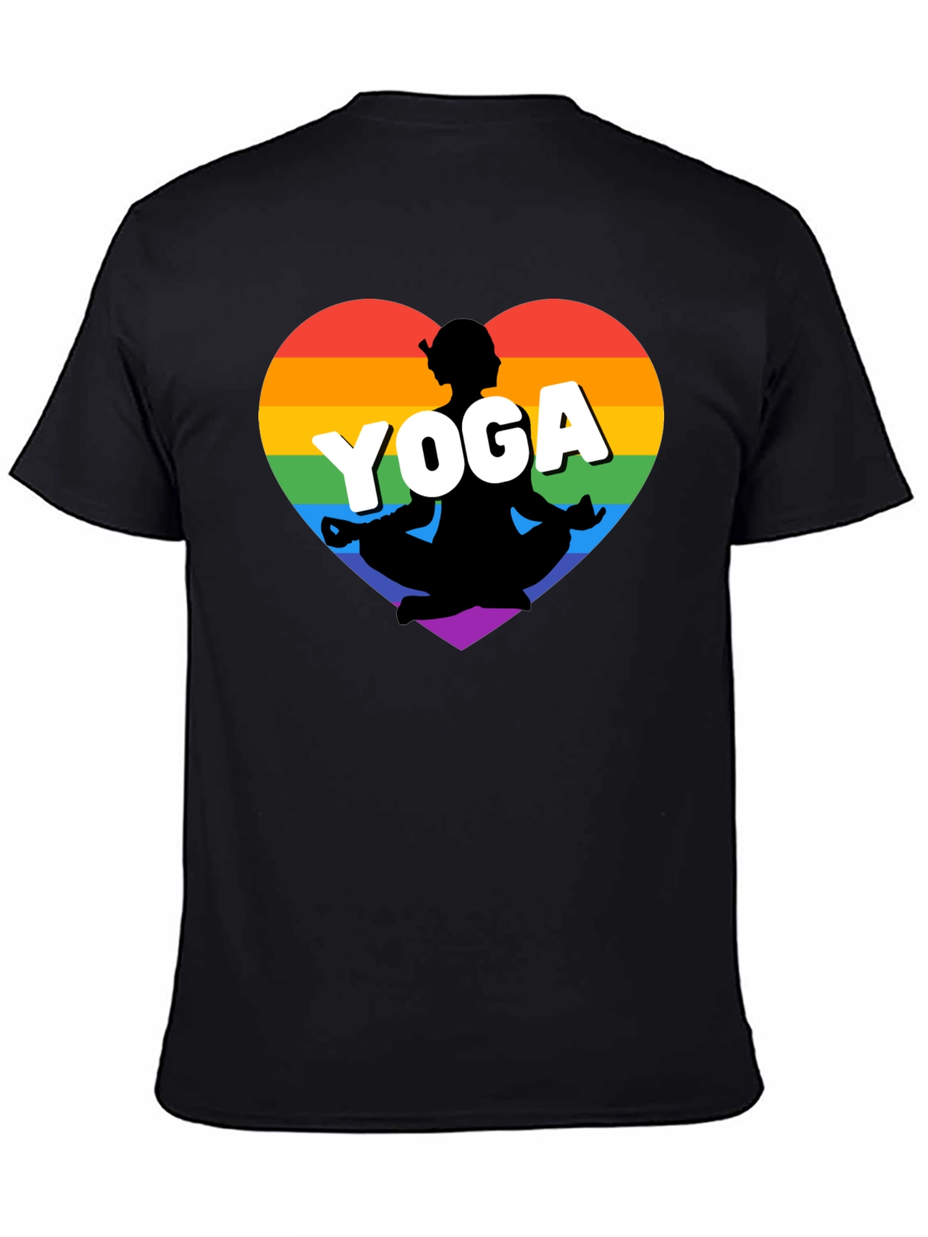 Rainbow Yoga Heart T-Shirt