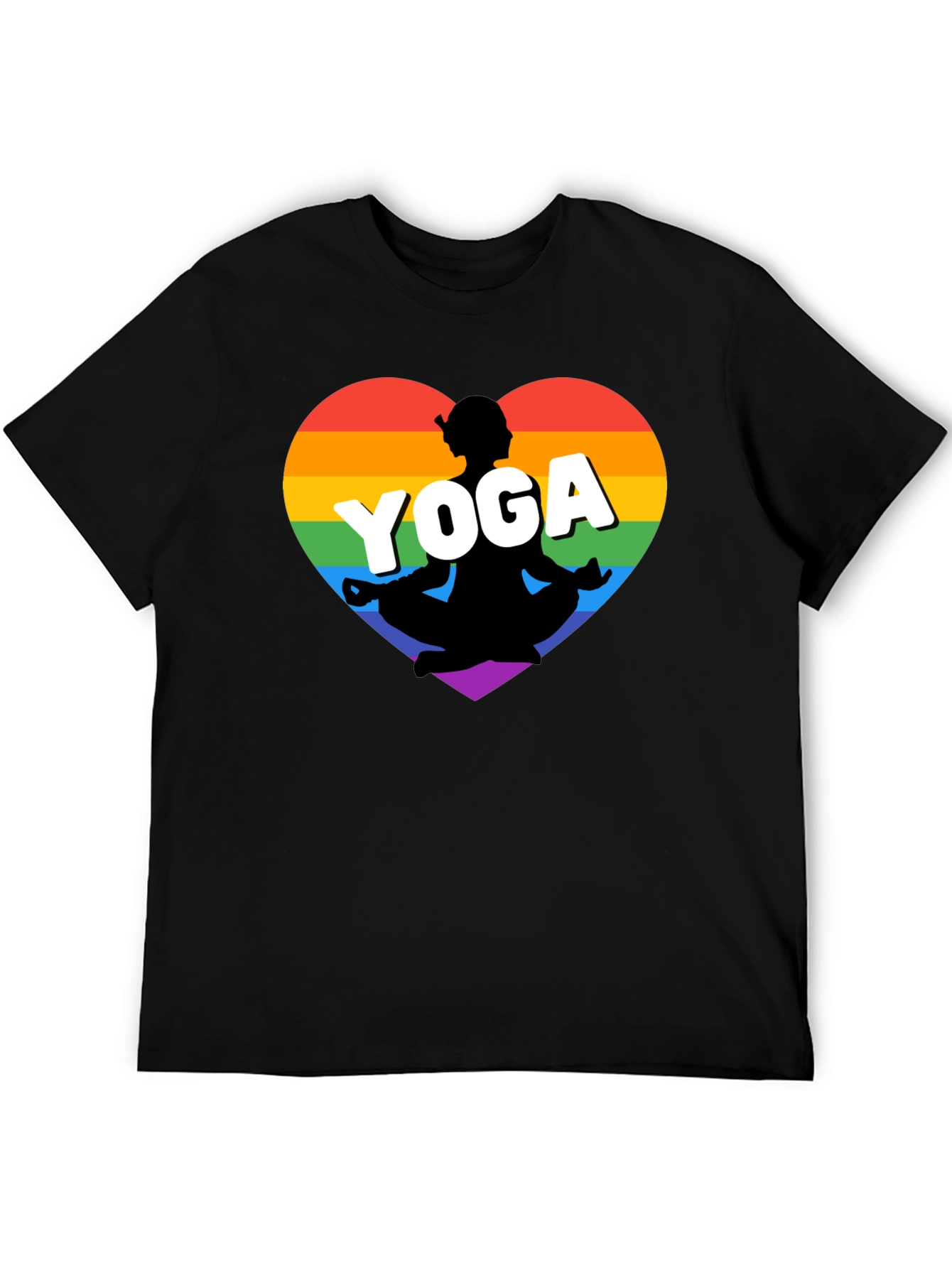 Rainbow Yoga Heart T-Shirt