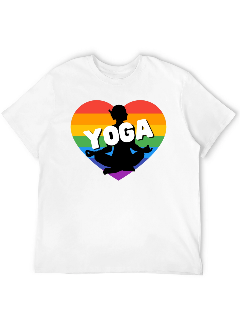 Rainbow Yoga Heart T-Shirt