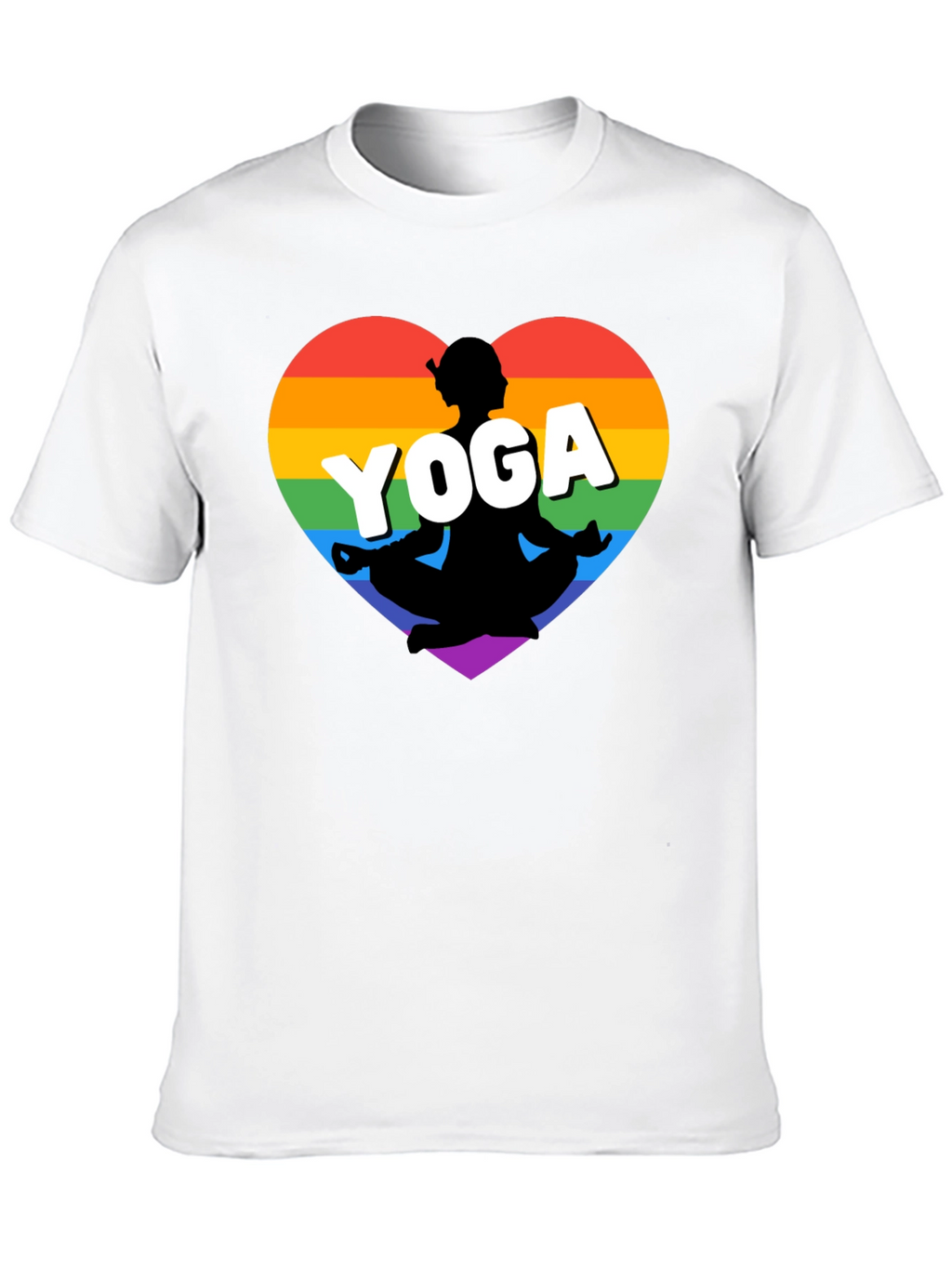 Rainbow Yoga Heart T-Shirt