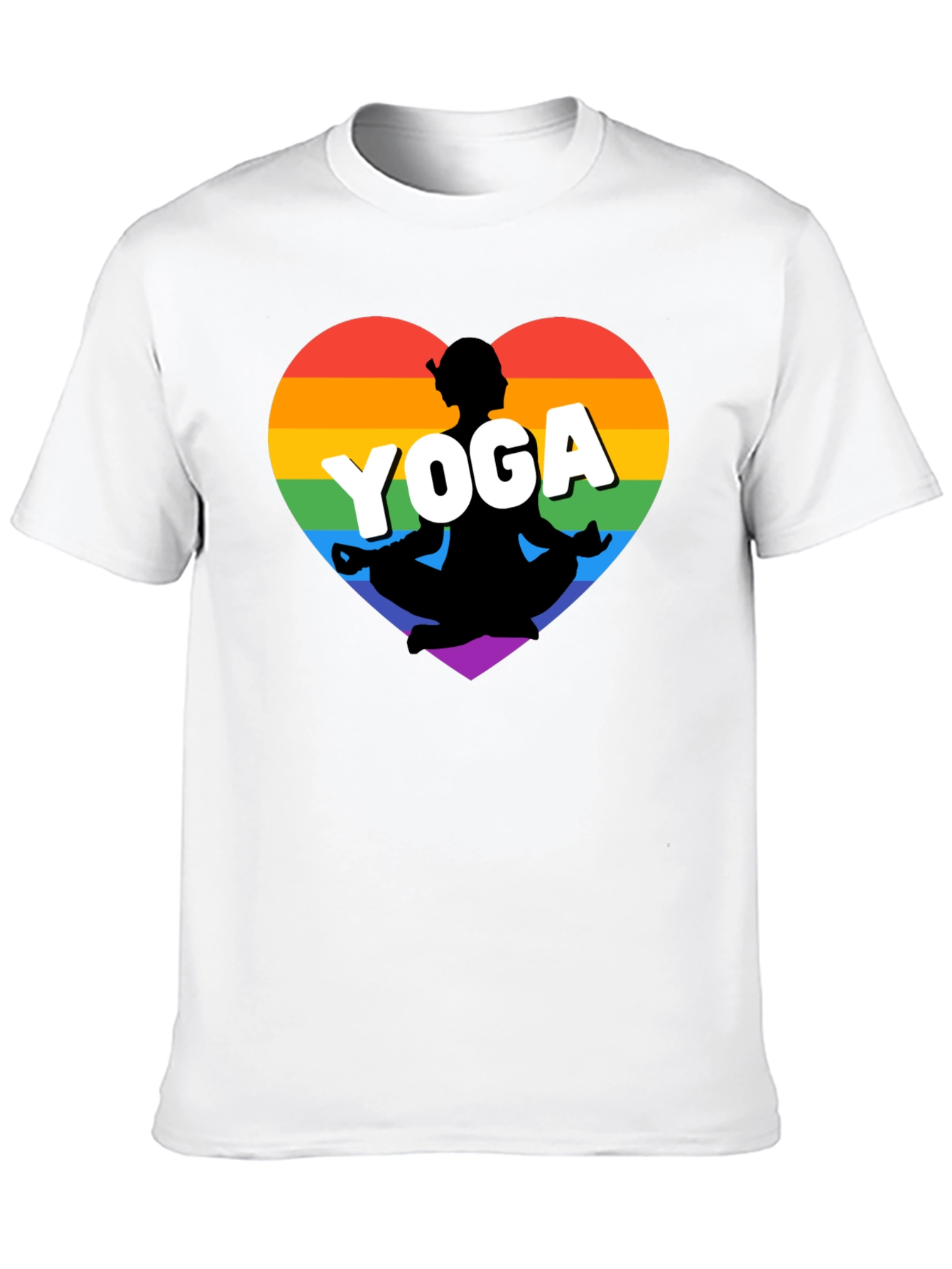 Rainbow Yoga Heart T-Shirt