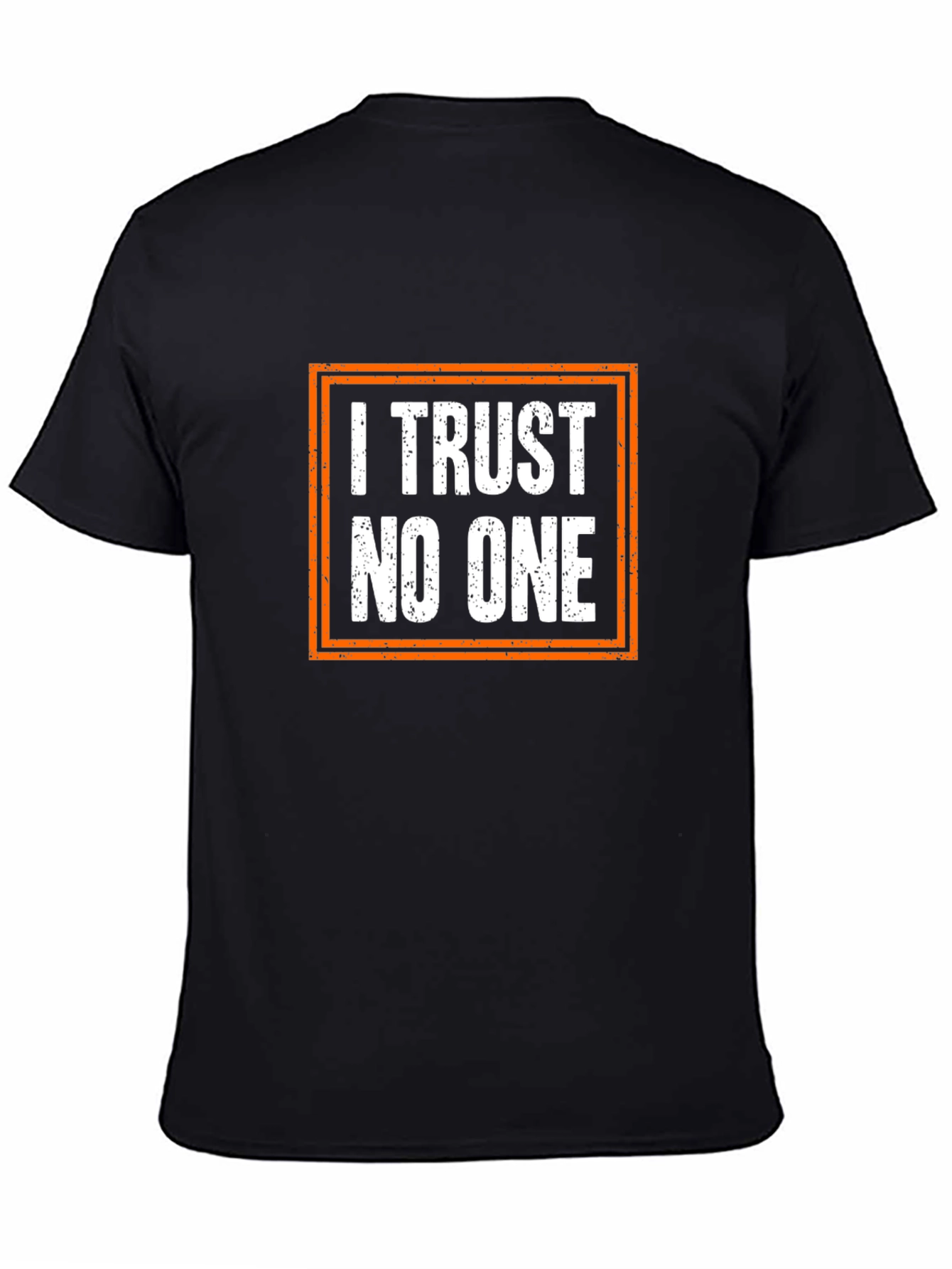 I Trust No One Graphic T-Shirt - Black