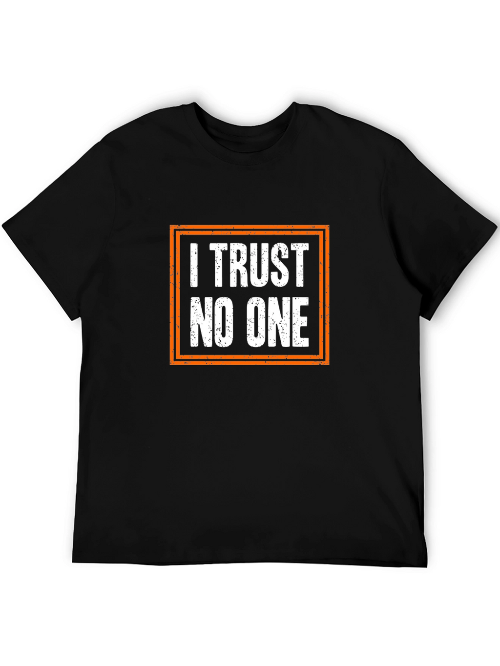 I Trust No One Graphic T-Shirt - Black