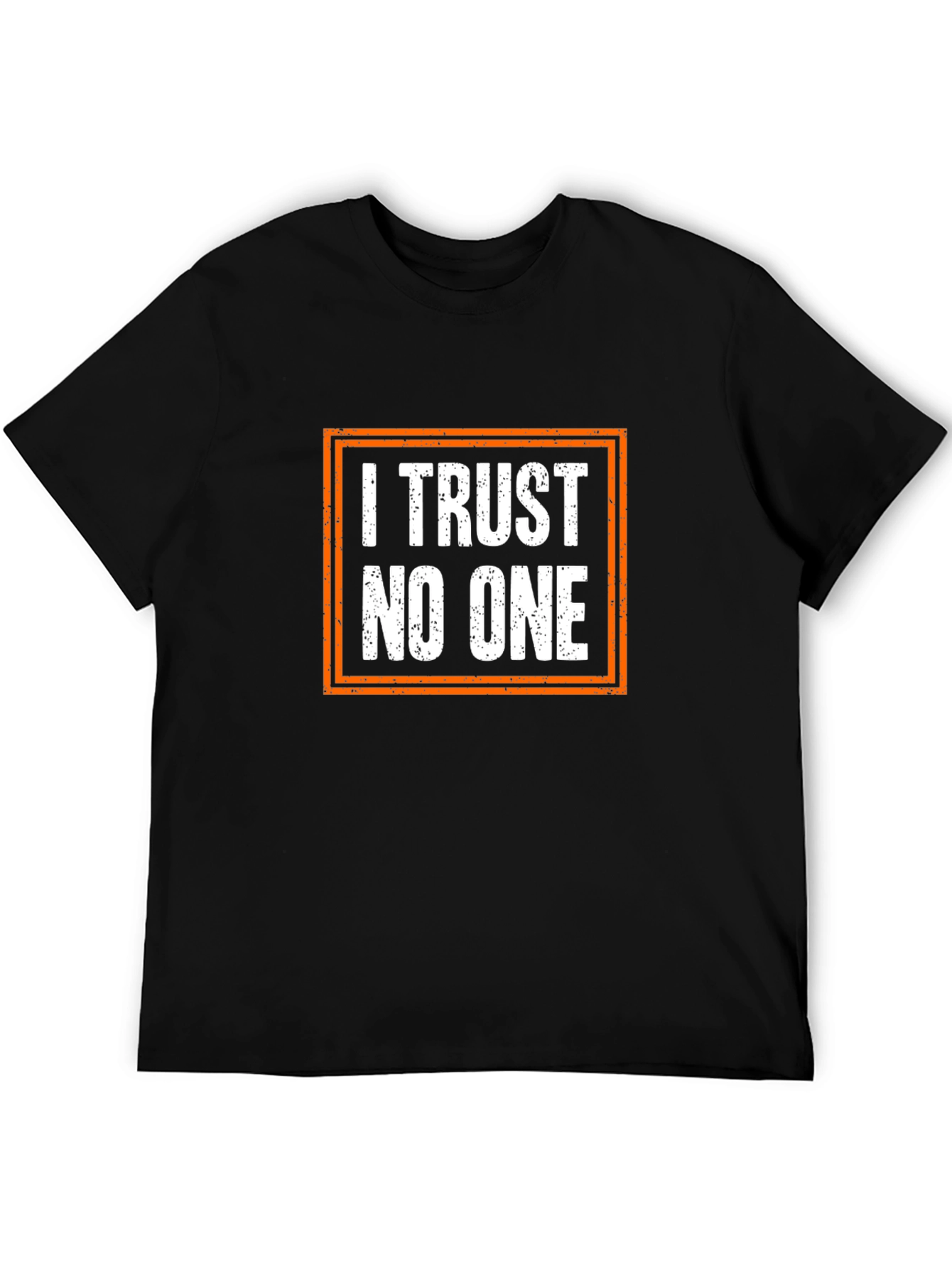 I Trust No One Graphic T-Shirt - Black