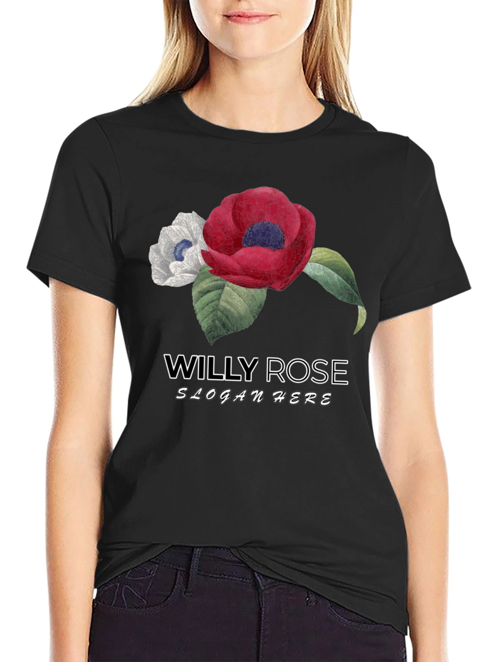 Willy Rose Flower Graphic T-Shirt