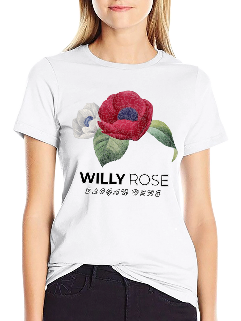 Willy Rose Flower Graphic T-Shirt