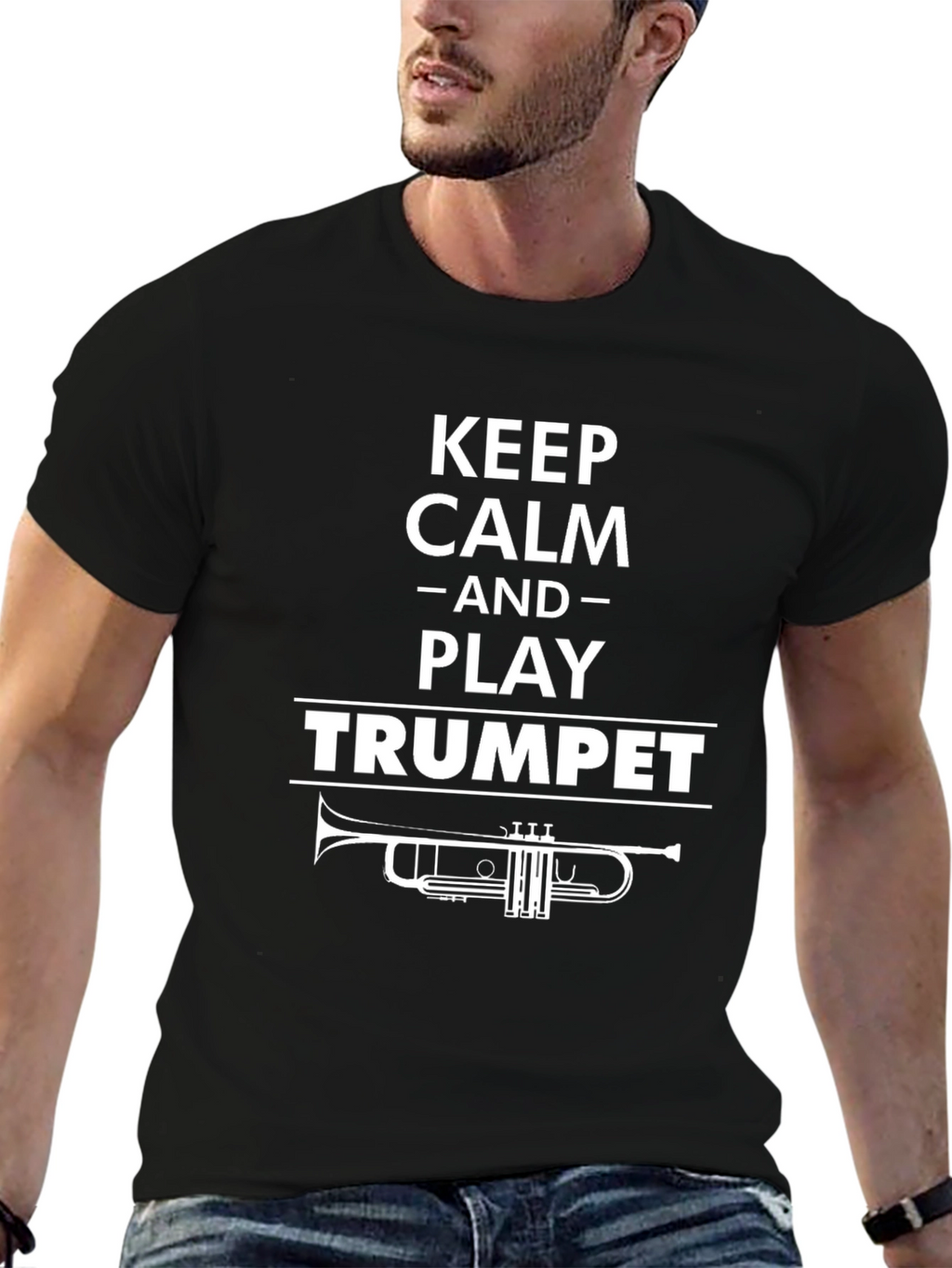 Keep Calm and Play Trumpet Graphic T-Shirt