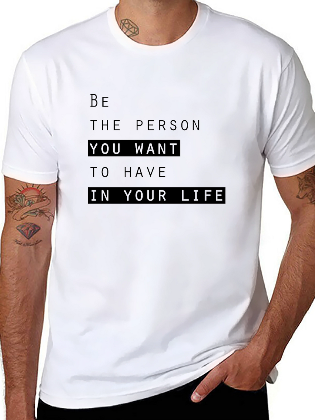 Inspirational Quote Graphic T-Shirt - Be the Person