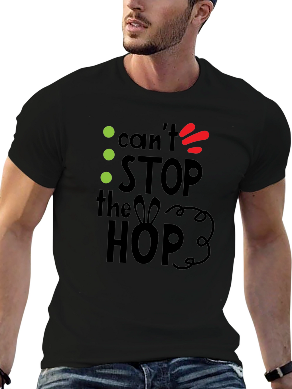 Cant Stop the Hop Black Graphic Tee