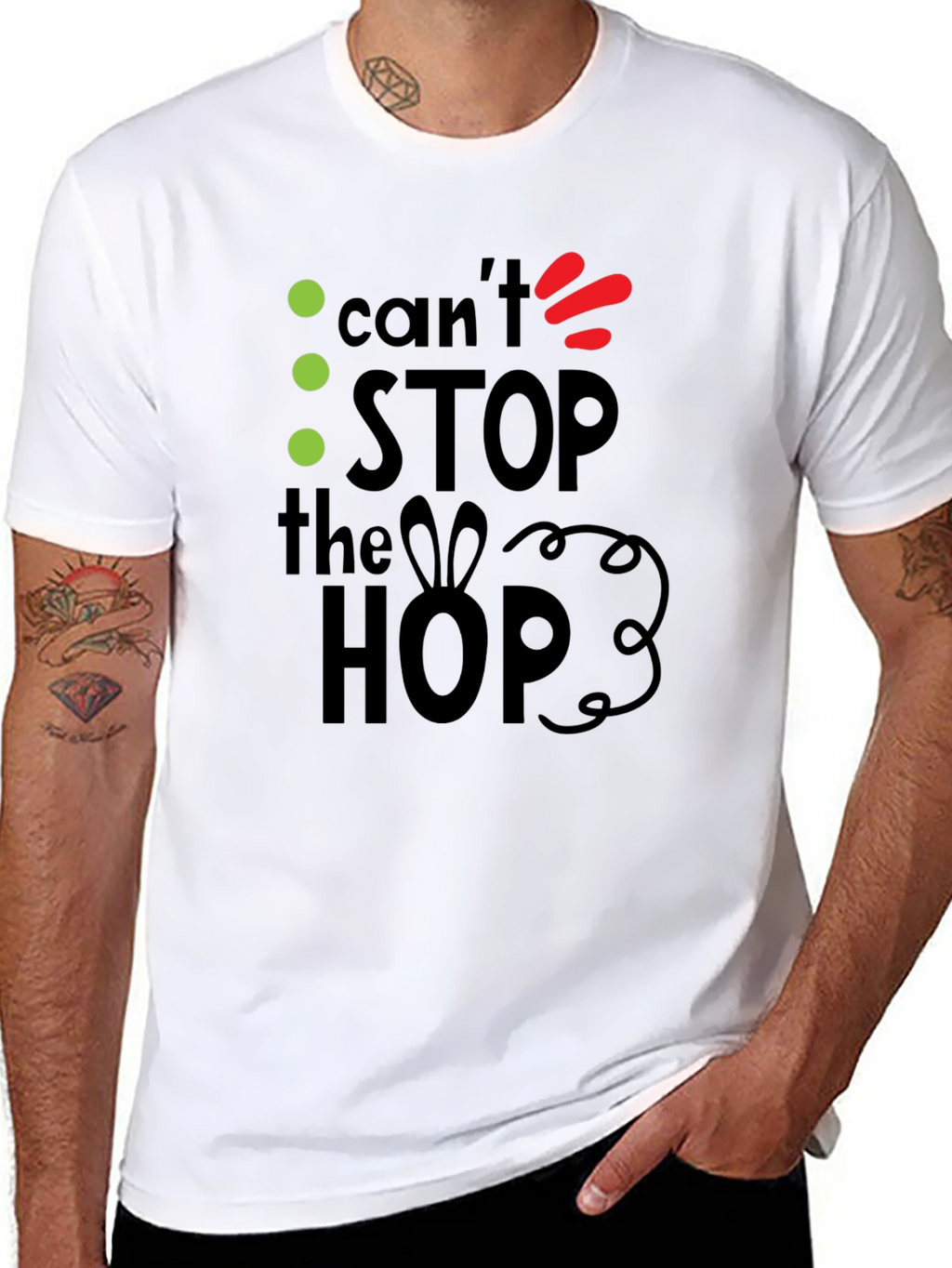 Cant Stop the Hop Black Graphic Tee