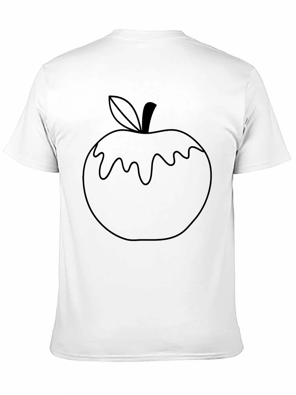 Apple Drip Graphic Black T-Shirt