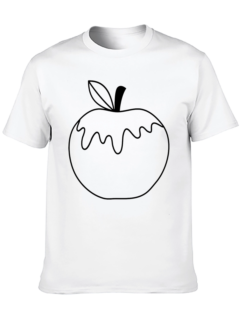 Apple Drip Graphic Black T-Shirt