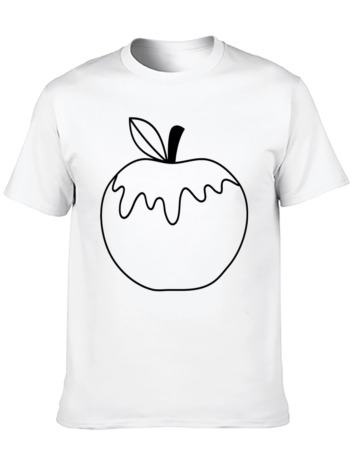Apple Drip Graphic Black T-Shirt