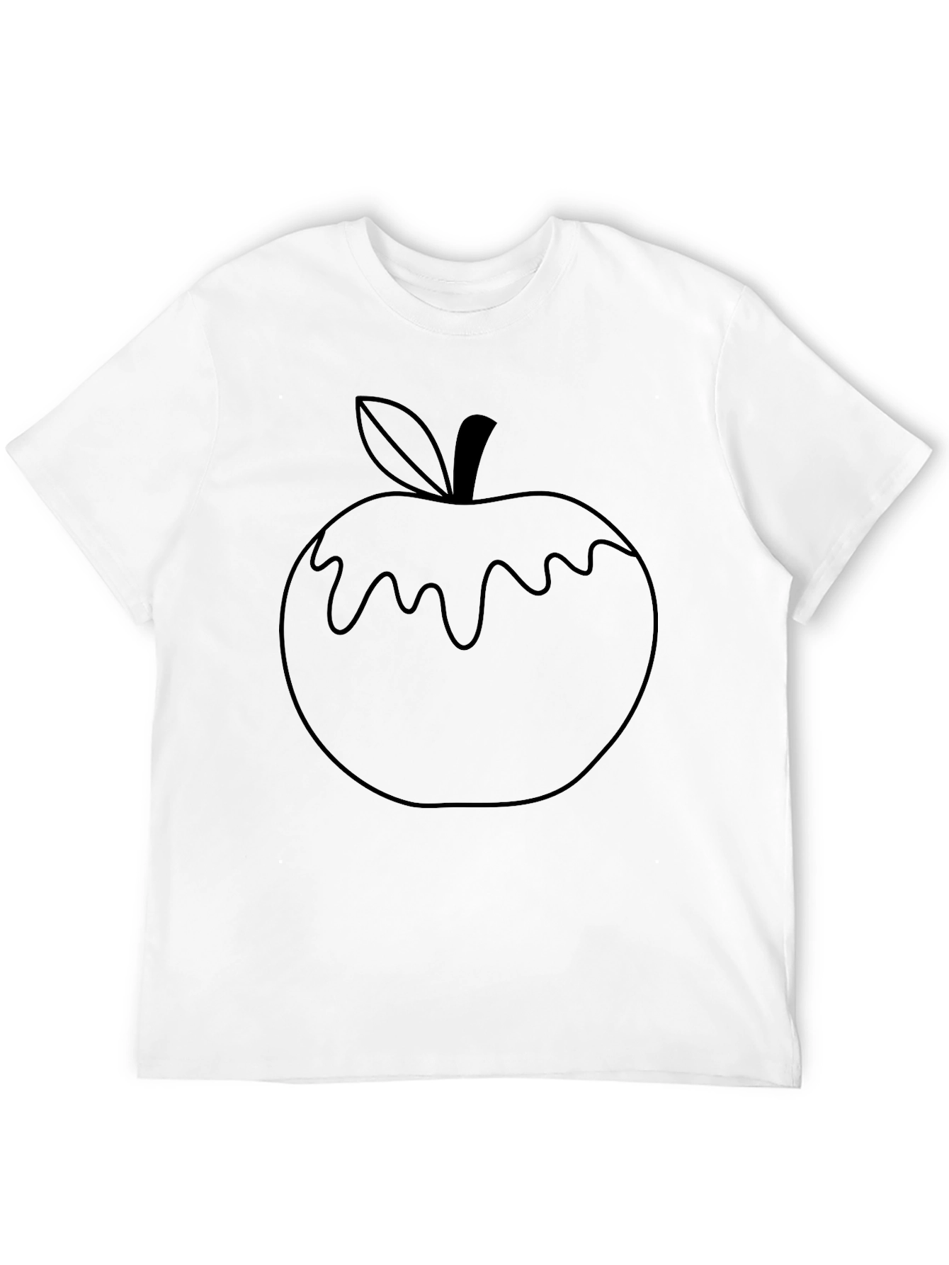 Apple Drip Graphic Black T-Shirt