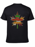 Thanksgiving Word Art Maple Leaf T-Shirt