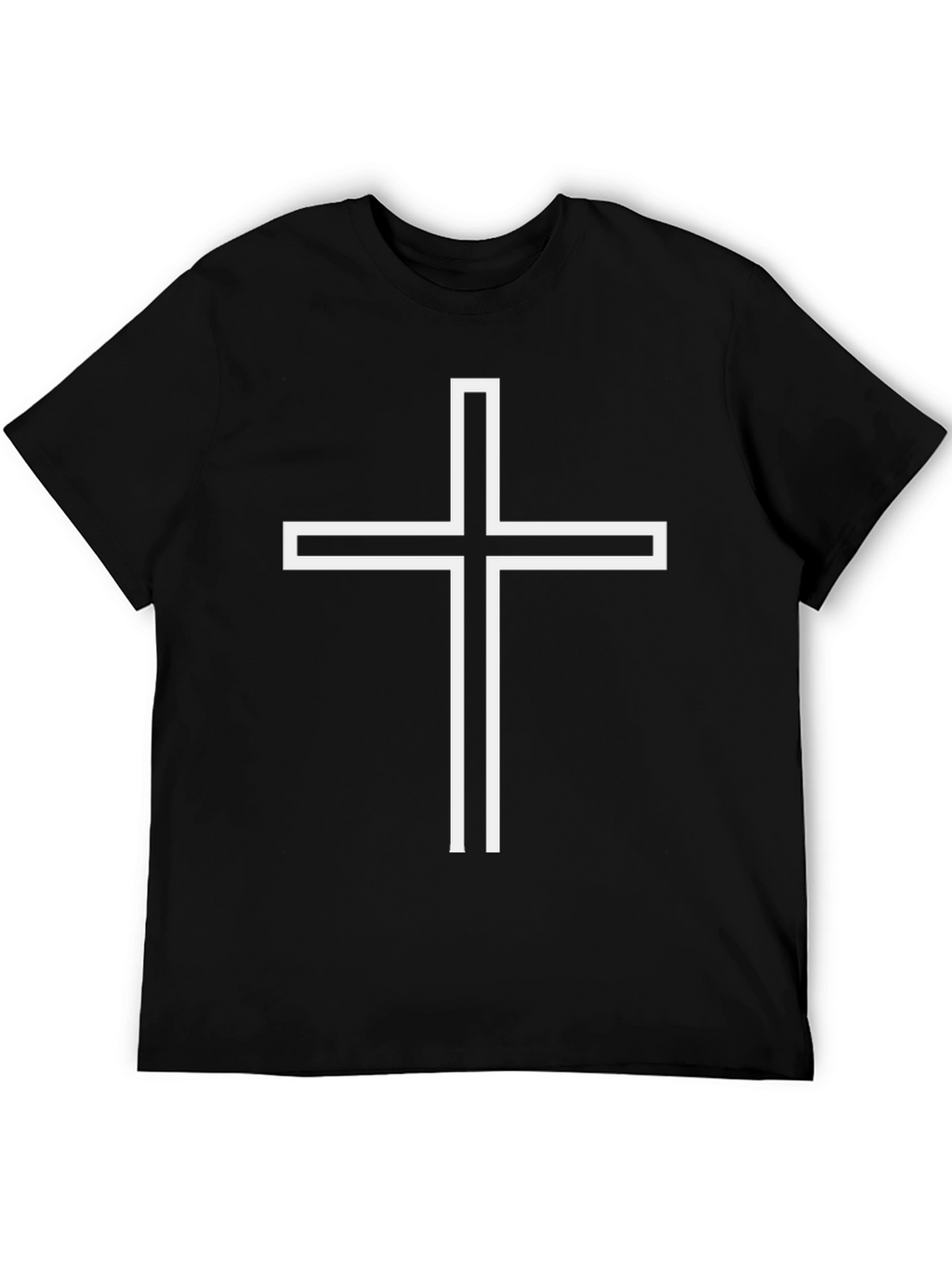 Minimalist Cross Graphic Tee - Classic Black