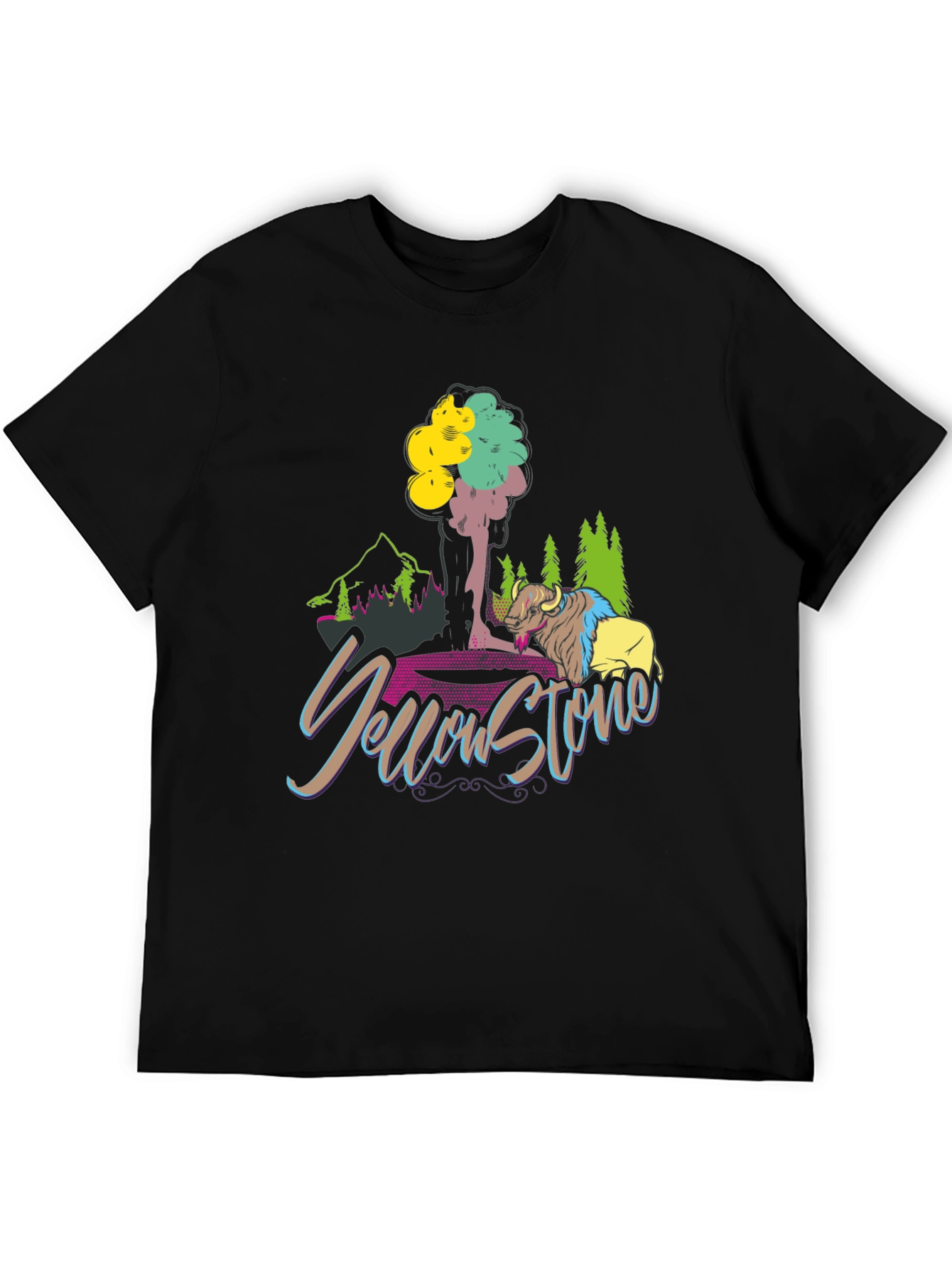 Yellowstone T-Shirt Bison Graphic Tee