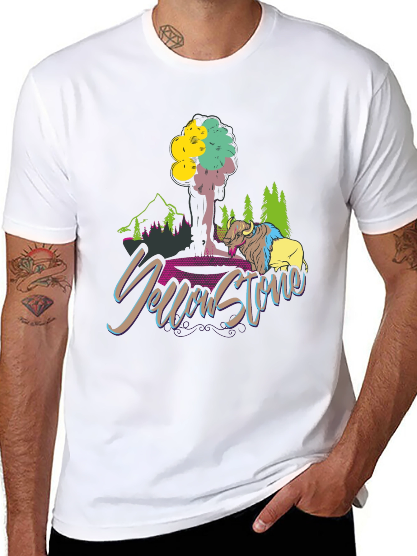 Yellowstone T-Shirt Bison Graphic Tee
