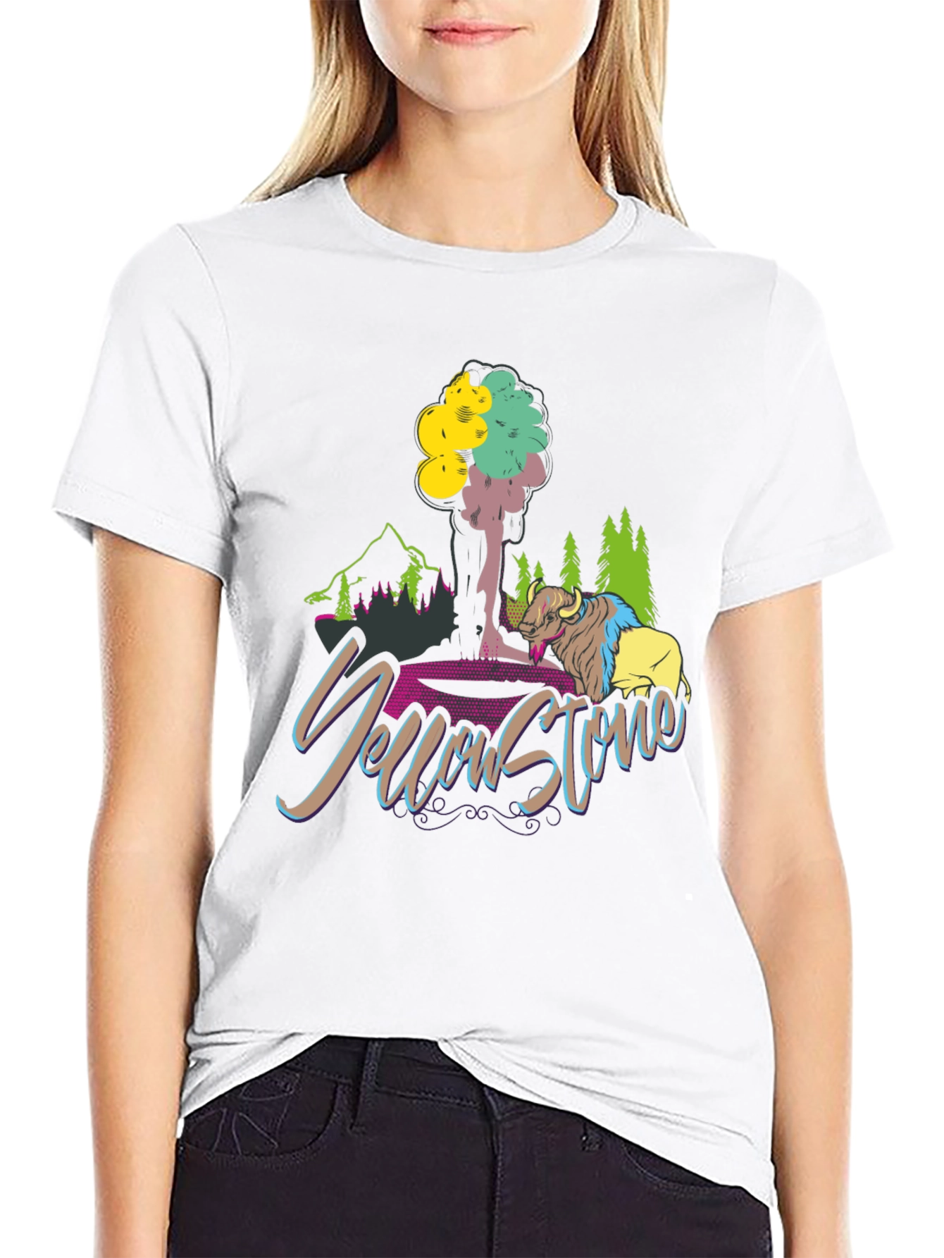 Yellowstone T-Shirt Bison Graphic Tee